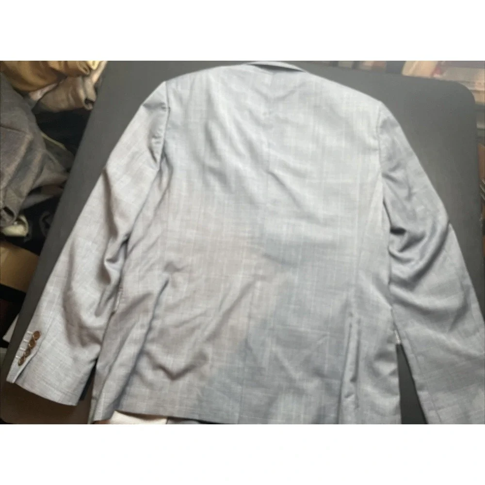 NEXT Tailoring Gray Glen Plaid Blazer Jacket 42R Slim Fit Blazer Pockets sown